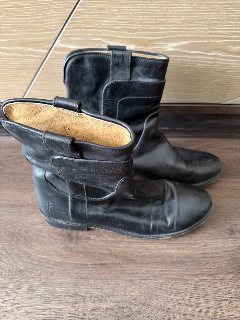 FRYE Paige Short Riding Boots Black Soft Leather BOHO Women’s Sz 7.5 B